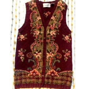 Vintage Portraits by Northern Isles hand knit vest